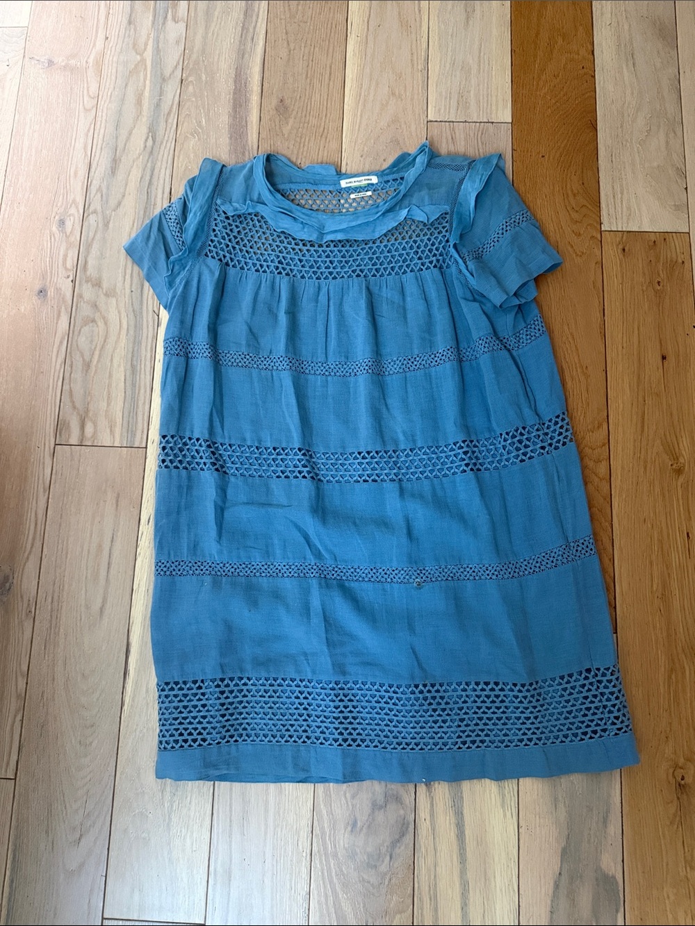 Isabel Marant Blue Crochet-Trim Girls' Dress